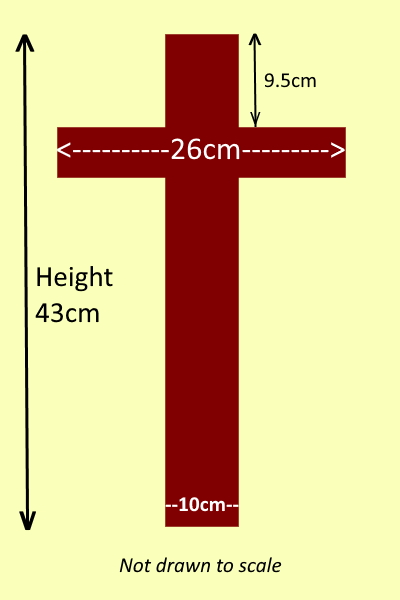 Iconography Supplies - Flat Cross Dimensions